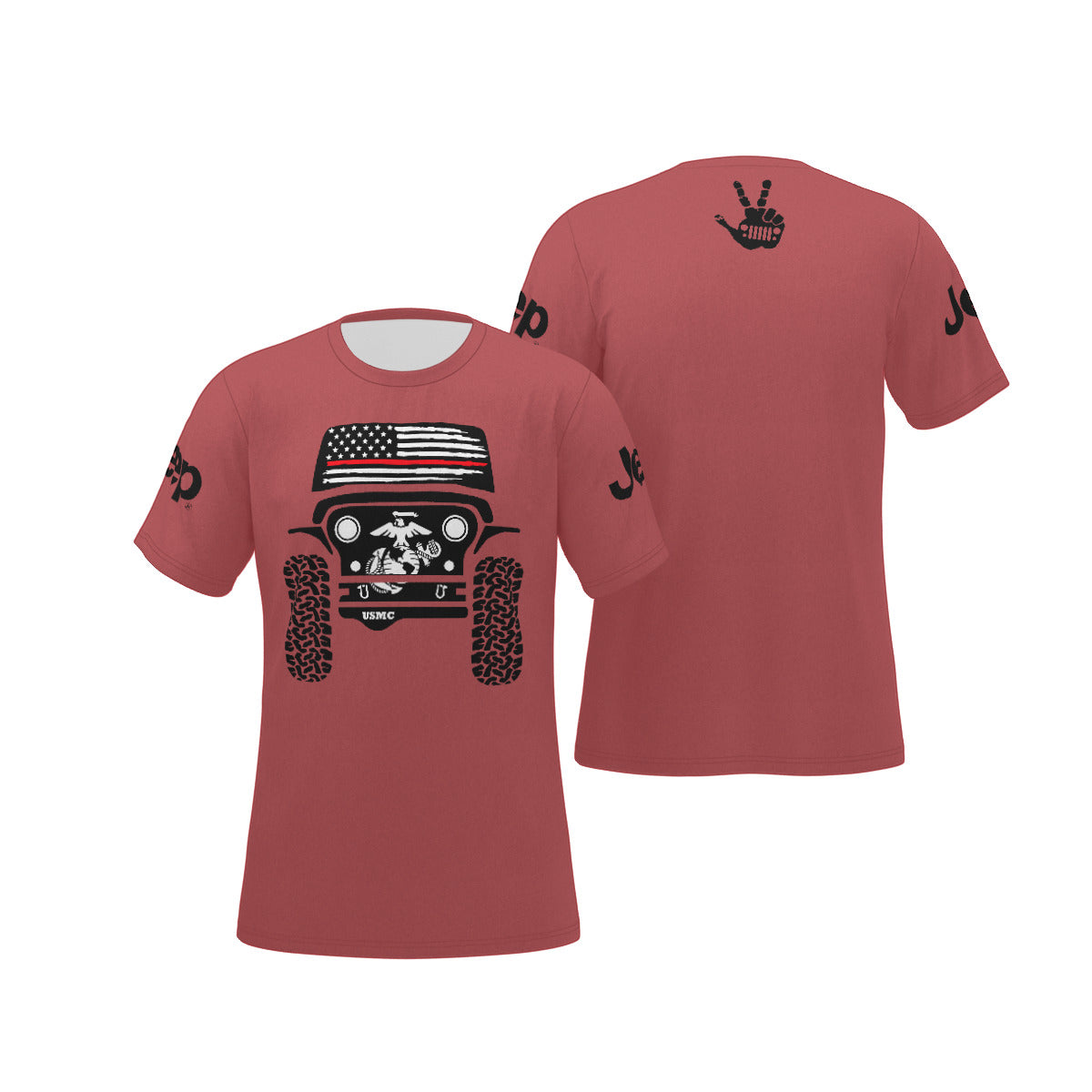 Marine Corps Jeep Shirt-duckduckjeep-offroad-wrangler-gladiator-3d-jeep duck-custom duck-Jeep-The Quacktory-Fun Jeep Ducks-Ducks4Jeep