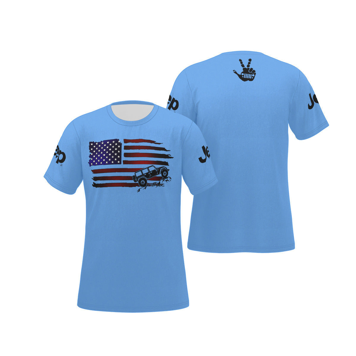 Off-Road Flag Shirt-duckduckjeep-offroad-wrangler-gladiator-3d-jeep duck-custom duck-Jeep-The Quacktory-Fun Jeep Ducks-Ducks4Jeep