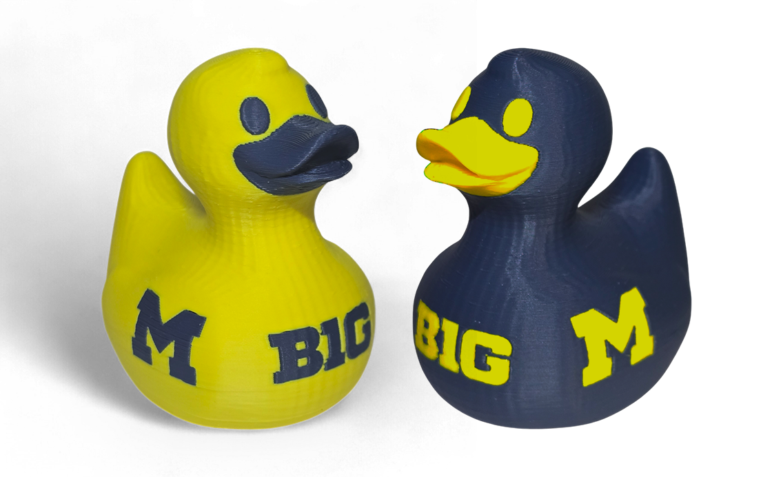 University Of Michigan Wolverines Duck-duckduckjeep-offroad-wrangler-gladiator-3d-jeep duck-custom duck-Jeep-The Quacktory-Fun Jeep Ducks-Ducks4Jeep